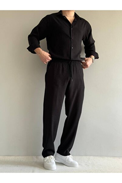 ATKGİYİM Premium Series 100% Linen Washable Suit - Non-Stretch Pants Shirt
