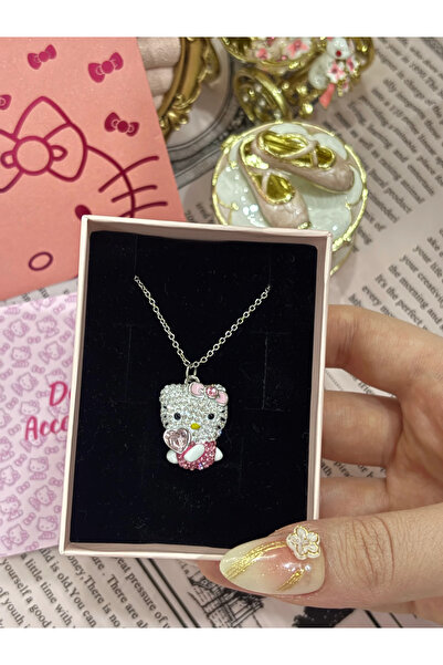 Dem Accessory Hello Kitty Kolye - Sevimli Kedi Figürlü Kadın Kolyesi