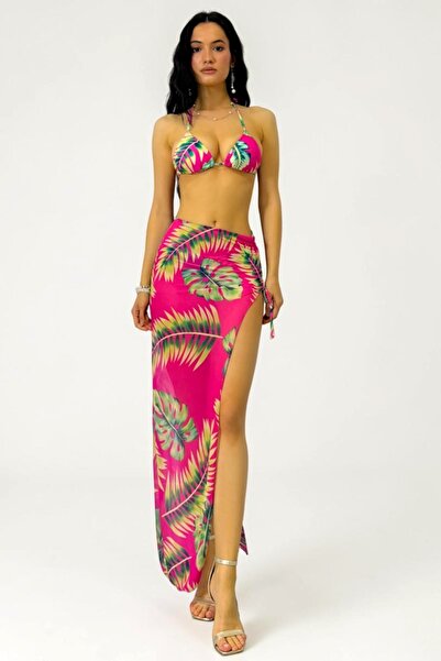 FashionForYou YARINA three-piece beach set, skirt with adjustable drawstring,...