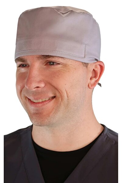 Other 100% Cotton Surgical Scrub Cap with Ties, Light Grey, Unisex (Model 1041)