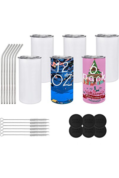 genric 6 Pack 12 oz Sublimation Tumblers Blanks, 12oz Sublimation Tumbler Cup...