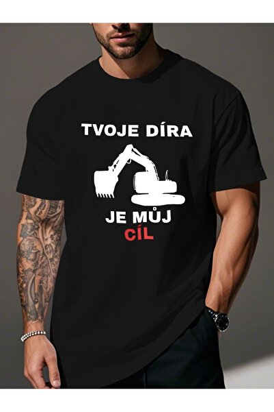 yiou trendy clothing تي شيرت رجالي مجعد مطبوع عليه أمثال مضحكة