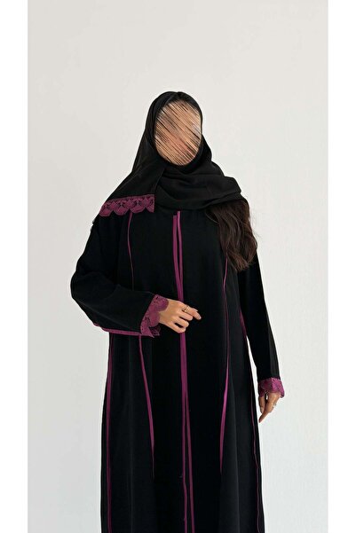 AYA mw2109 عباية كريب انيقة بقصه نص كلوش عصرية