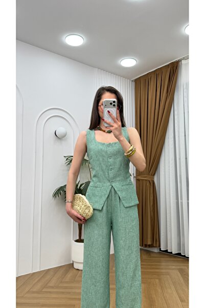 R-Style Linen Vest Set