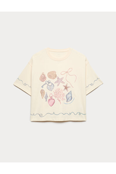 Marks & Spencer Pamuklu Desenli T-shirt