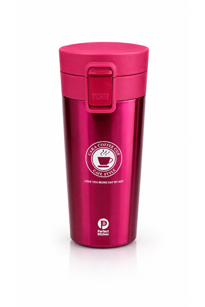Perfect Kitchen Coffee Mug 380ML Red Stainless Steel