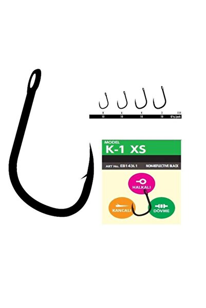 HAYABUSA K1 XS Sazan İğnesi Dövme Teflon Black 10lu Paket