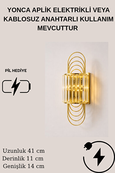 luvians YONCA GOLD PARLAK APLİK MODERN TASARIM