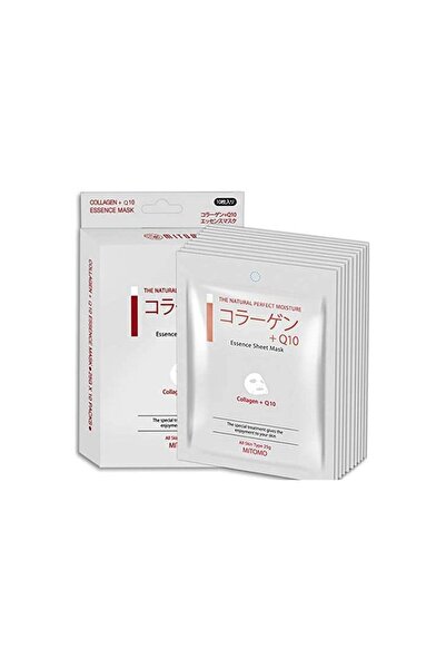 Mitomo COLAGEN + Q10 ELASTICITATE - 5 bucăți - Set de măști faciale tip șerve...