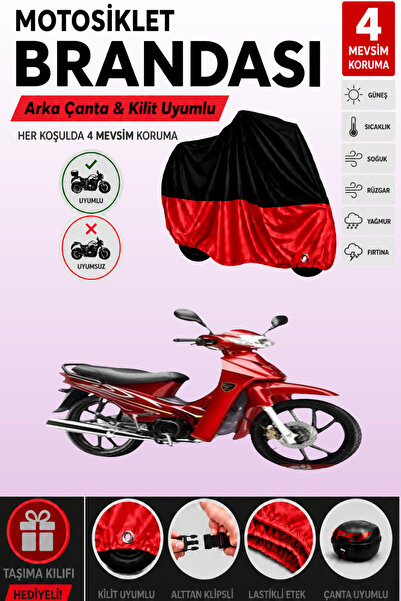 Cemku Double Black Top - Red Bottom, Rear Bag Compatible Bumoto/Jinling Safir...
