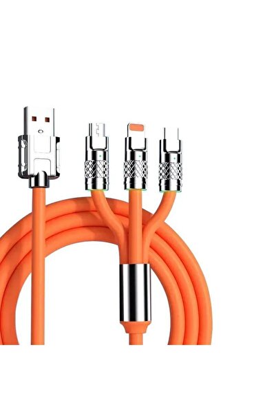 Generic 120W 3-in-1 Fast Charging Retractable Cable (2m)
