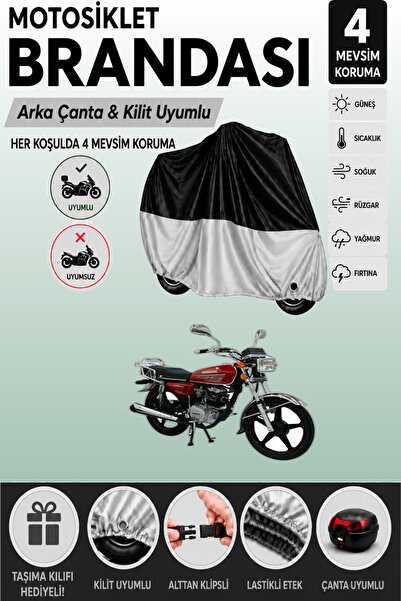 Cemku Double Black Top - Gray Bottom, Rear Bag Compatible Mondial 135 Uag Mot...