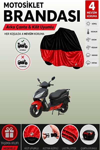 Cemku Double Black Top - Red Bottom, Rear Bag Compatible Asian as 150 t Motor...