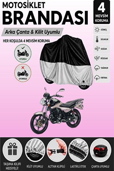 Cemku Double Black Top - Gray Bottom, Rear Bag Compatible Kanuni Gv 170 Motor...