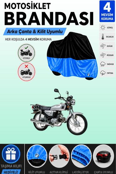 Cemku Double Black Top - Blue Bottom, Rear Bag Compatible Kanuni Bs 100 Motor...