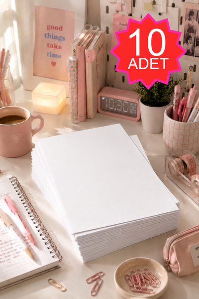 H&E LUXURY DESIGN 10 Adet Beyaz A4 Premium Not, Yazı ve Davetiye Kağıdı