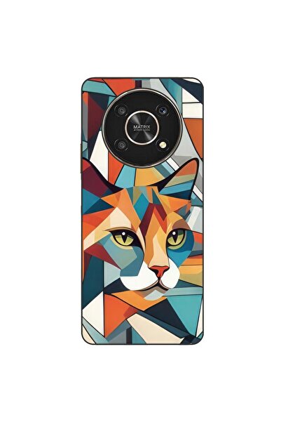 OEM Husa compatibila cu Honor X30 Silicon Gel Tpu Model Cubic Cat Art