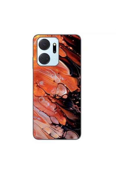 OEM Калъф, съвместим с Honor X7a, силиконов гел TPU, с абстрактен десен  "лав...