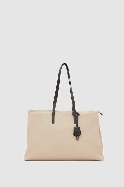 Shule Bags 15" Twill Textured Technical Fabric Laptop Bag Sand Beige