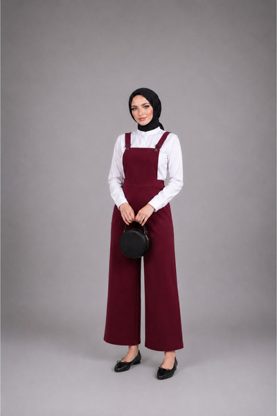 FREYA MODA Gabardin Pantolonlu Salopet Tulum