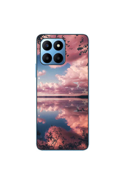 OEM Husa compatibila cu Honor 70 Lite Silicon Gel Tpu Model Pink Clouds
