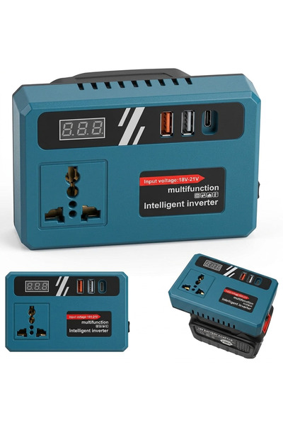 Generic Portable 220V AC Power Inverter for 18V-21V Lithium Batteries