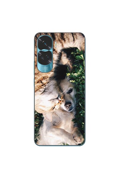 OEM Husa compatibila cu Honor 90 Lite 5G Silicon Gel Tpu Model Caine si Pisica