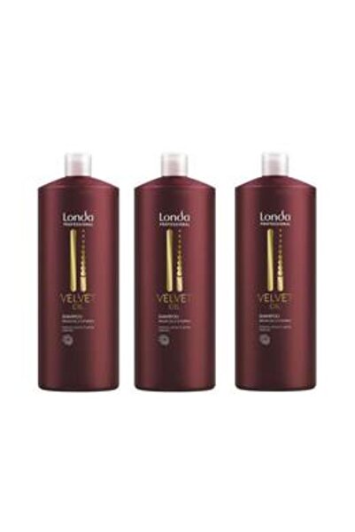 Londa Professional Pachet 3 x Sampon cu Ulei de Argan - Velvet Oil Shampoo, 1...