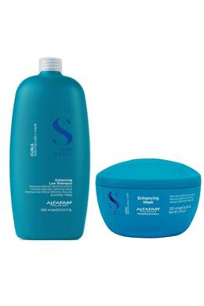 Alfaparf Milano Pachet pentru Par Cret sau Ondulat - Semi di Lino Curls Enhan...