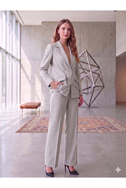 PRENSES Blazer Ceket geniş paça Pantolon Takım elbise