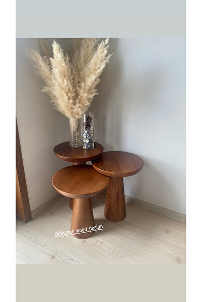 IHLAMUR WOOD DESİGN Mantar sehpa(Spesifik ceviz)