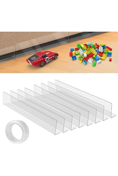 Fng8 Under Furniture Blocker [8 Pack] - Clear Toy Blockers with Adhesive Tape...