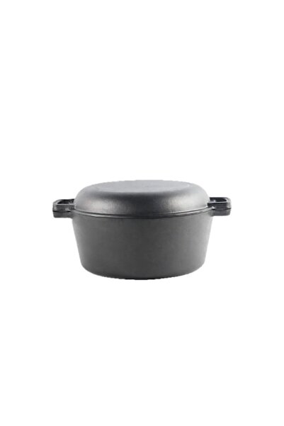 Juls &Sim® Cast Iron Pot with Lid, Non-Stick, Induction, Gas, Electric, Oven ...