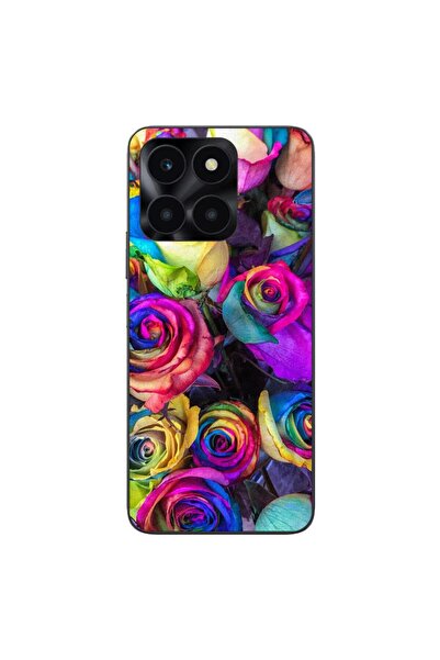 OEM Husa compatibila cu Honor X6a Silicon Gel Tpu Model Trandafiri Colorati