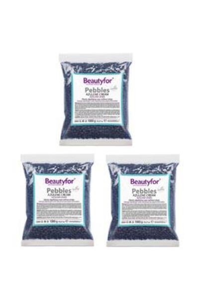 Beautyfor Pachet 3 x Perle de Ceara Depilatoare - Pebbles Azulene Cream, 1 kg