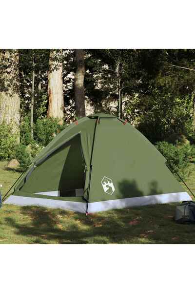 vidaxl Cort camping cupola 2 persoane verde masliniu impermeabil