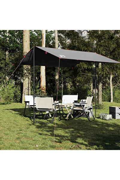 vidaxl Prelata de camping, gri si portocaliu, 300x294 cm, impermeabila
