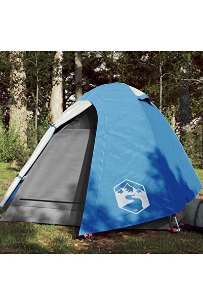 vidaxl Cort de camping cupola pentru 2 persoane, albastru, impermeabil