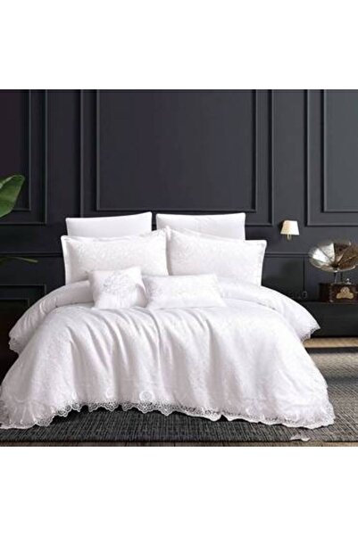 Pazar Home Bedding Bazar Home Cotton Jacquard Alia Aqaba Nefren 8 Piece Padde...