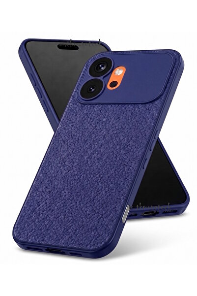 m.tk moveteck Honor 600 Uyumlu Kılıf Kamera Çıkıntılı Deri Görünümlü Dikiş De...