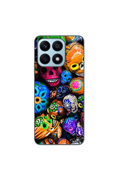 OEM Husa compatibila cu Honor X8a Silicon Gel Tpu Model Halloween Cranii Colo...