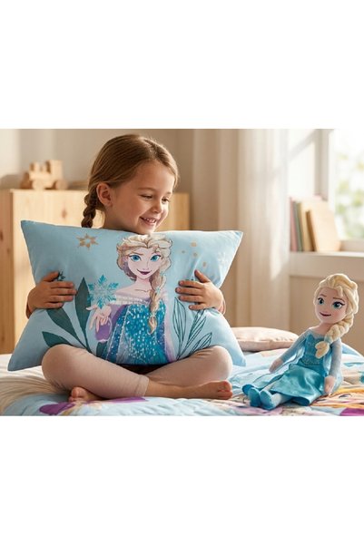 Zorluteks Frozen Elsa Pillowcase 50X70 cm (1 Piece) – 100% Cotton, Fun