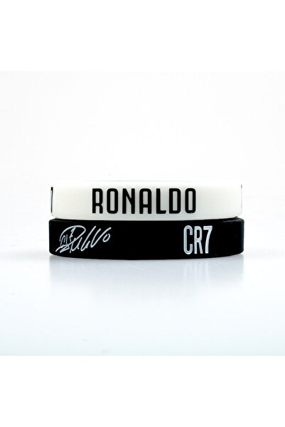 PurpleJam 2-Pack Black and White Cr7 Football Bracelet