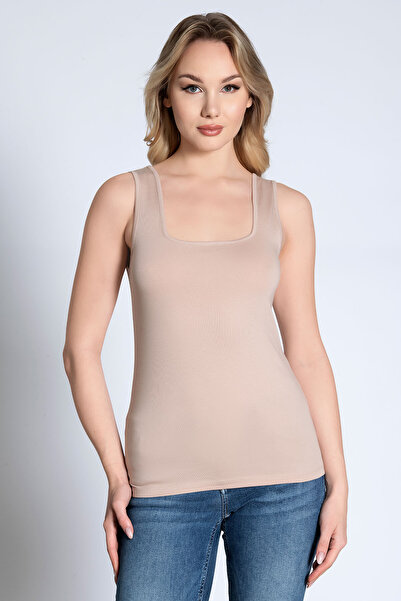 Belinay 6529 Zero Sleeve Square Neck Women's Tank Top
