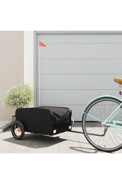 vidaxl Remorcă pentru biciclete, negru, 30 kg, fier