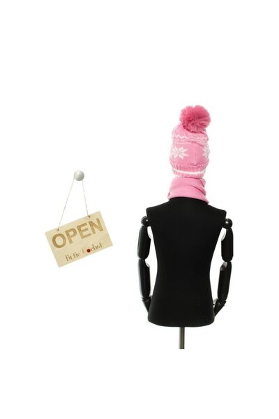 ButicCochet Set căciulă și fular, pentru copii, Buticcochet, din viscoză și m...