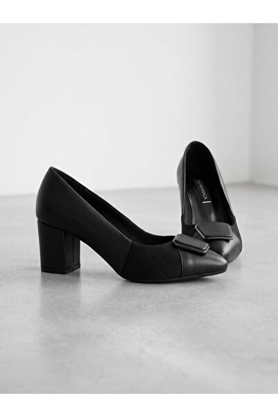 NUR KARACA 26Y51118 Front Buckle Detail, Hallux Bone Supported, 6cm Thick Hee...