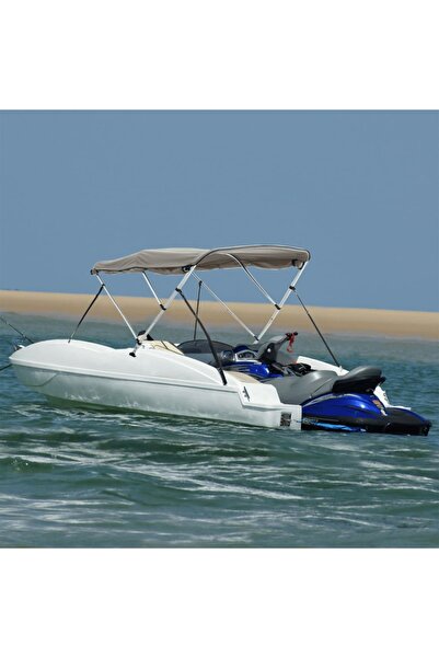 vidaxl Parasolar Bimini 3 arcuri pereți laterali, 183x(154-167)x137 cm