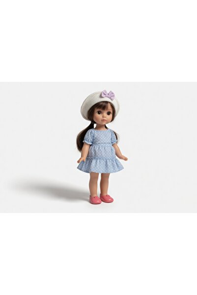 PinkBlue Fashion Doll 30 cm – Blue Polka Dot Dress, White Hat, Role Play and ...