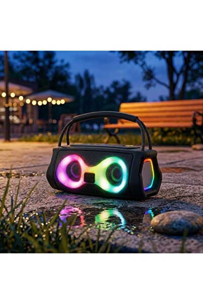 gaman Şarjlı Bluetooth Hoparlör 10W Stereo Ses Bombası RGB Işıklı Speaker Bt/...